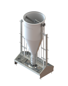 Finish feeder w/ external regulation galvanized